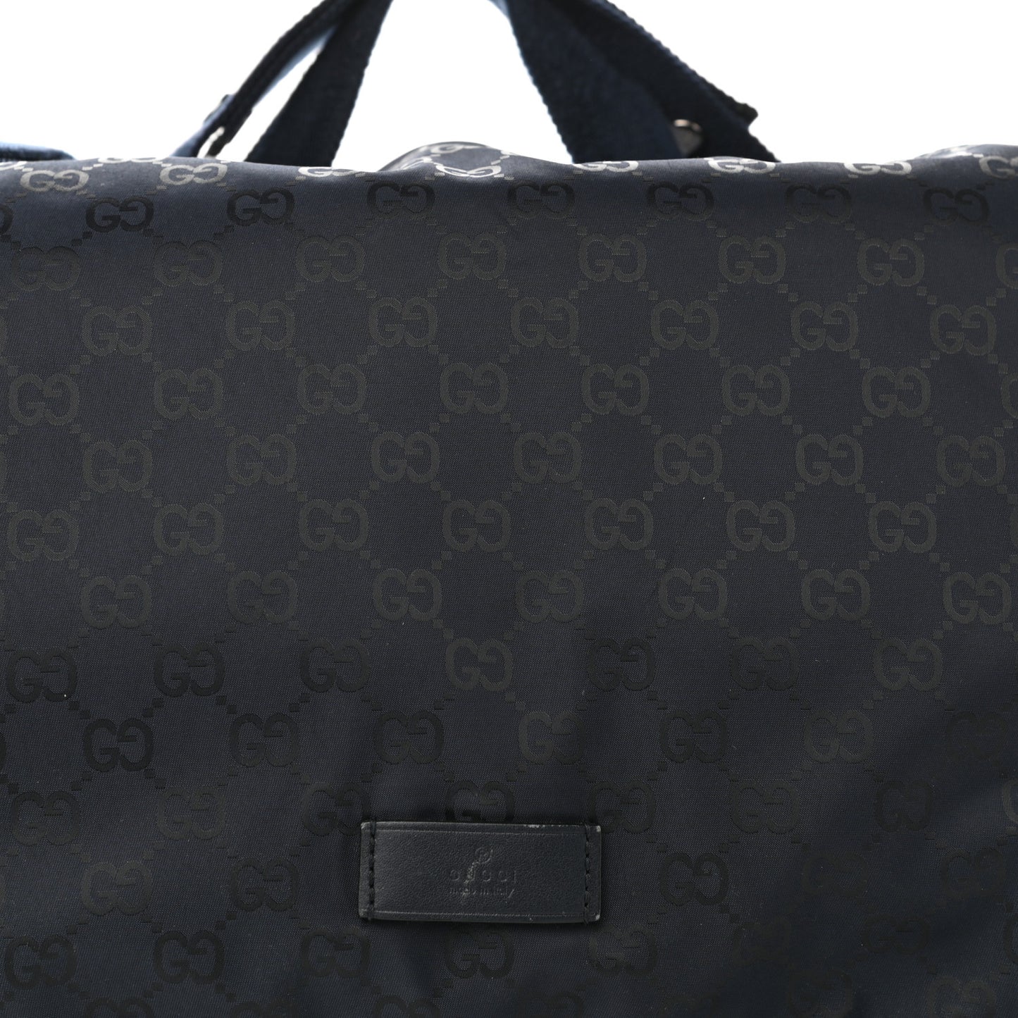 Nylon Monogram Messenger Diaper Bag Navy
