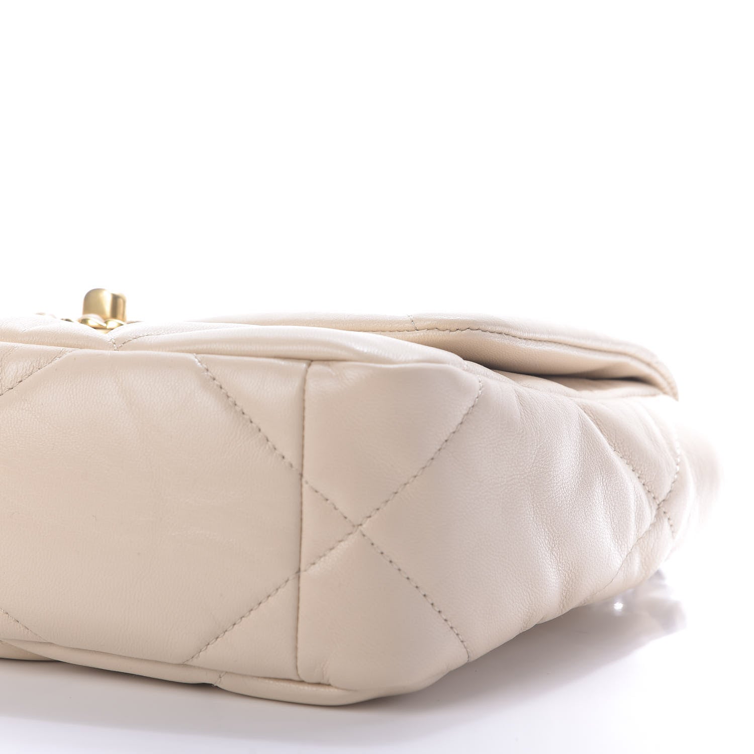 Chanel Goatskin Quilted Medium 19 Flap Beige 7 of 9