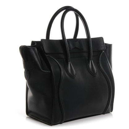 Celine Drummed Mini Luggage Black 3 of 9