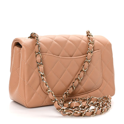 Chanel Lambskin Quilted Mini Rectangular Flap Brown 3 of 11