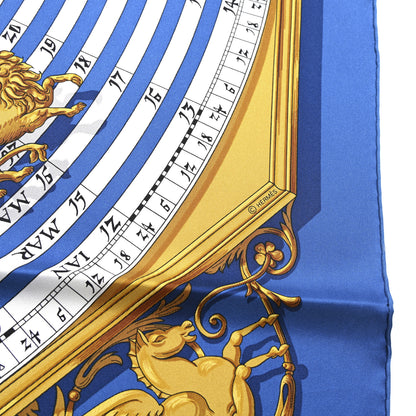 Hermes Silk Astrologie Scarf 90 Bleu Cobalt Vieil 4 of 5