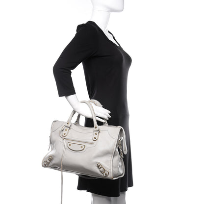 Balenciaga Chevre Gold Metallic Edge Hardware City Gris Perle 2 of 13