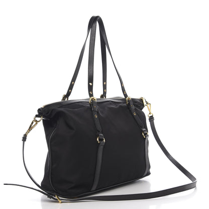 Prada Tessuto Nylon Saffiano Tote Black 2 of 8
