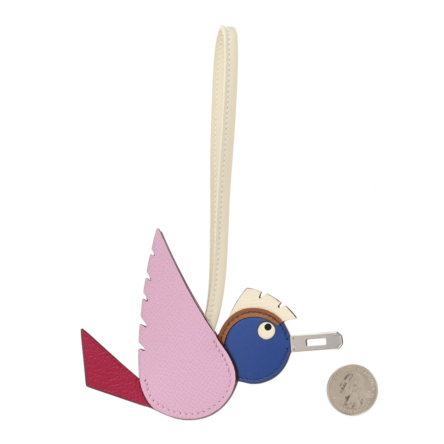 Epsom Swift Chevre Mysore Birdy Bag Charm Mauve Sylvestre Framboise Bleu Gold Nata Craie