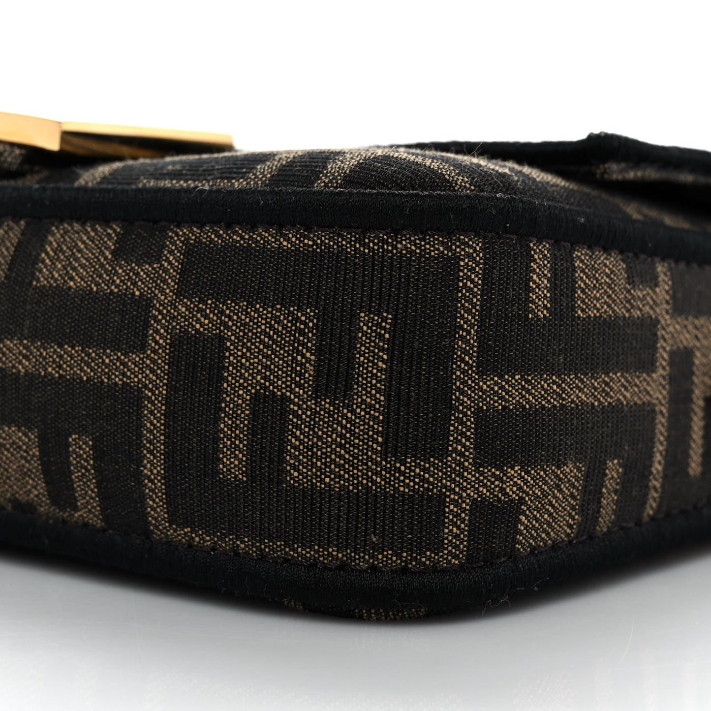 Fabric Jacquard FF 1974 Mini Baguette Tobacco Moro Black