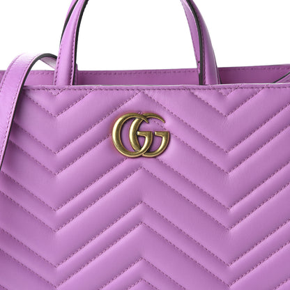 Gucci Calfskin Matelasse Small GG Marmont Tote Candy Mousse 10 of 10