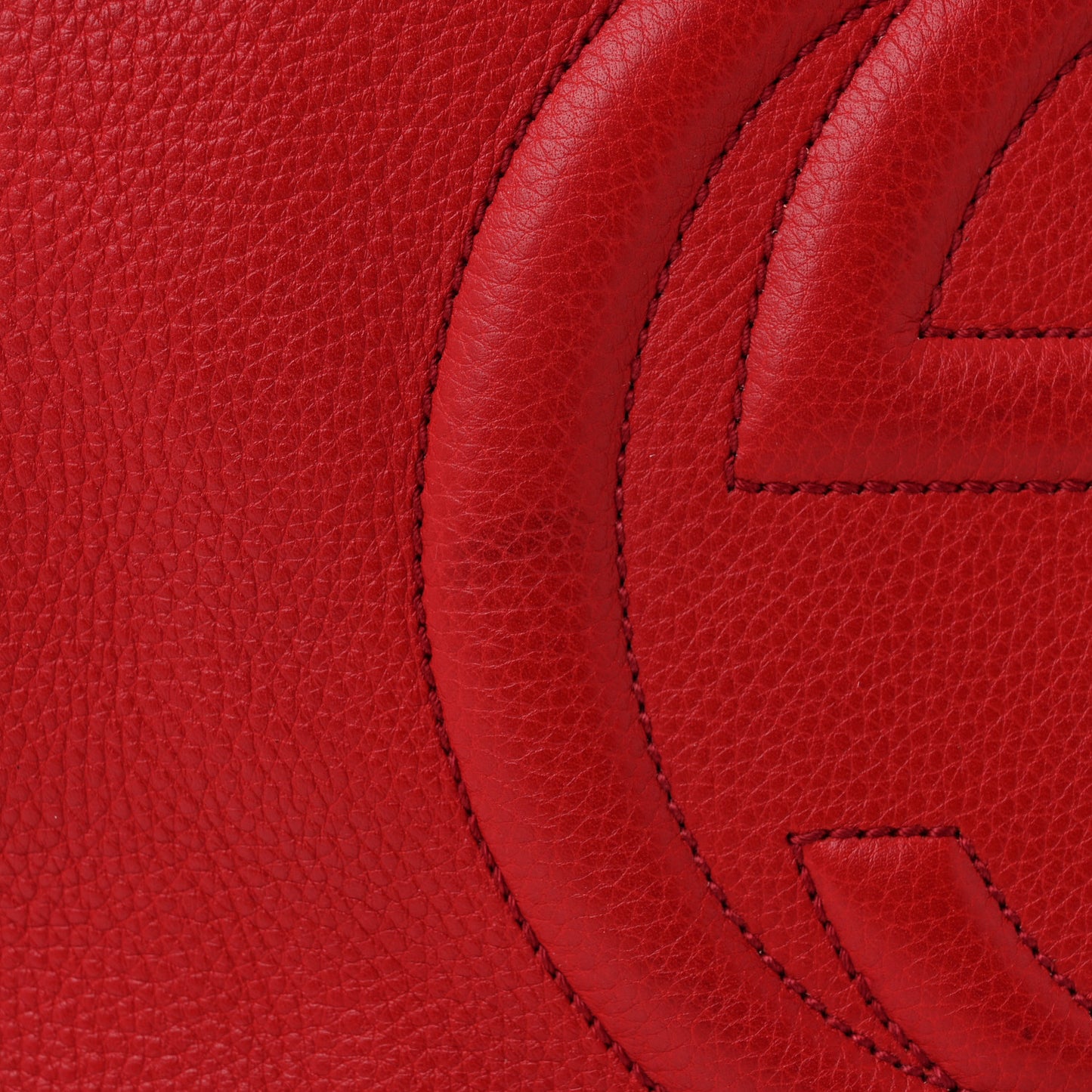 Pebbled Calfskin Soho Hobo Red