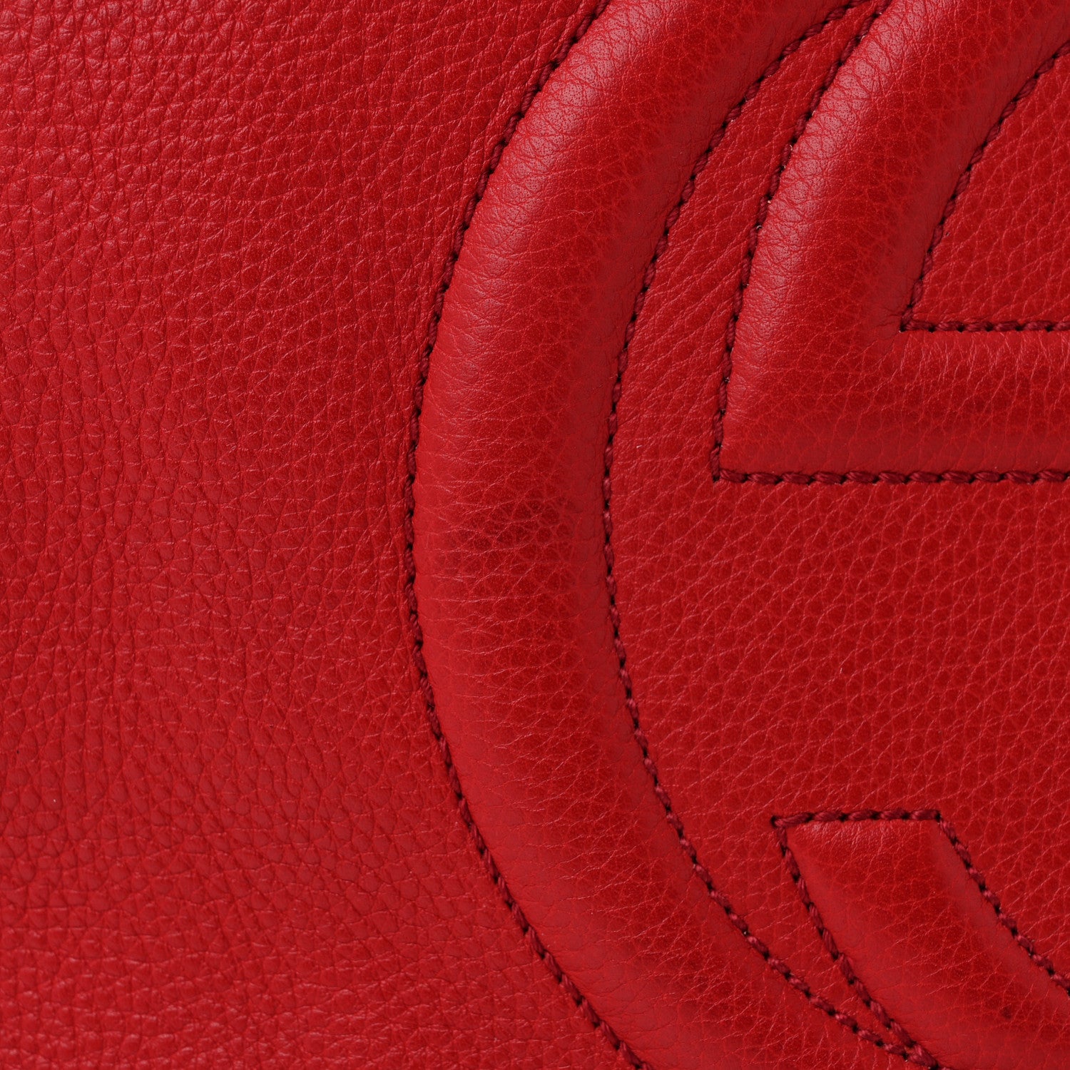 Gucci Pebbled Calfskin Soho Hobo Red 11 of 11