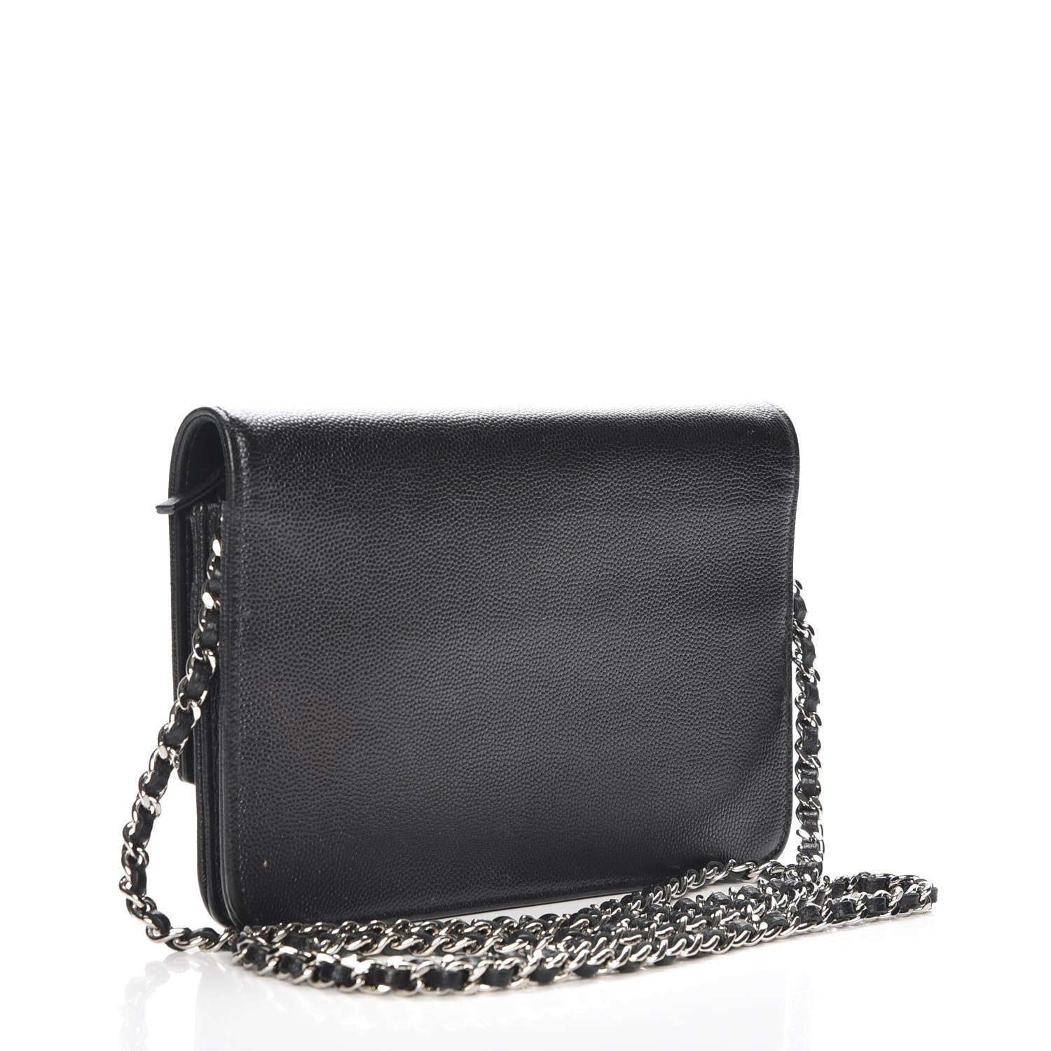 Chanel Caviar Sevruga Wallet On Chain WOC Black 3 of 9
