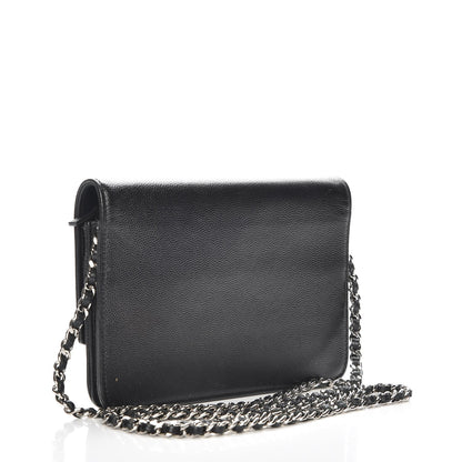 Chanel Caviar Sevruga Wallet On Chain WOC Black 3 of 9