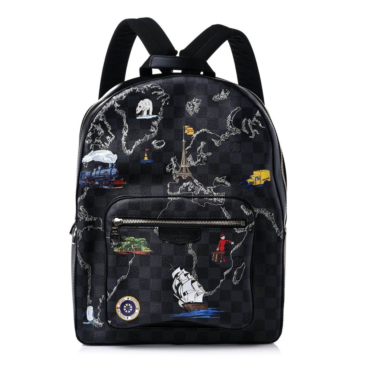 Damier Graphite World Map Josh Backpack