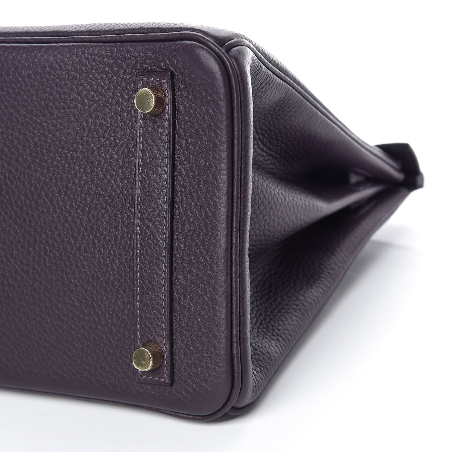 Hermes Taurillon Clemence Birkin 30 Raisin 8 of 39