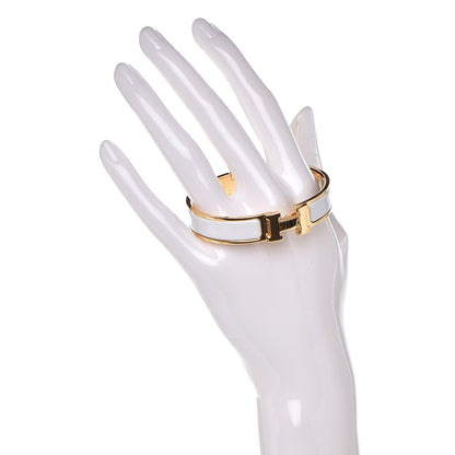 Hermes Enamel Narrow Clic Clac H Bracelet PM White 2 of 5