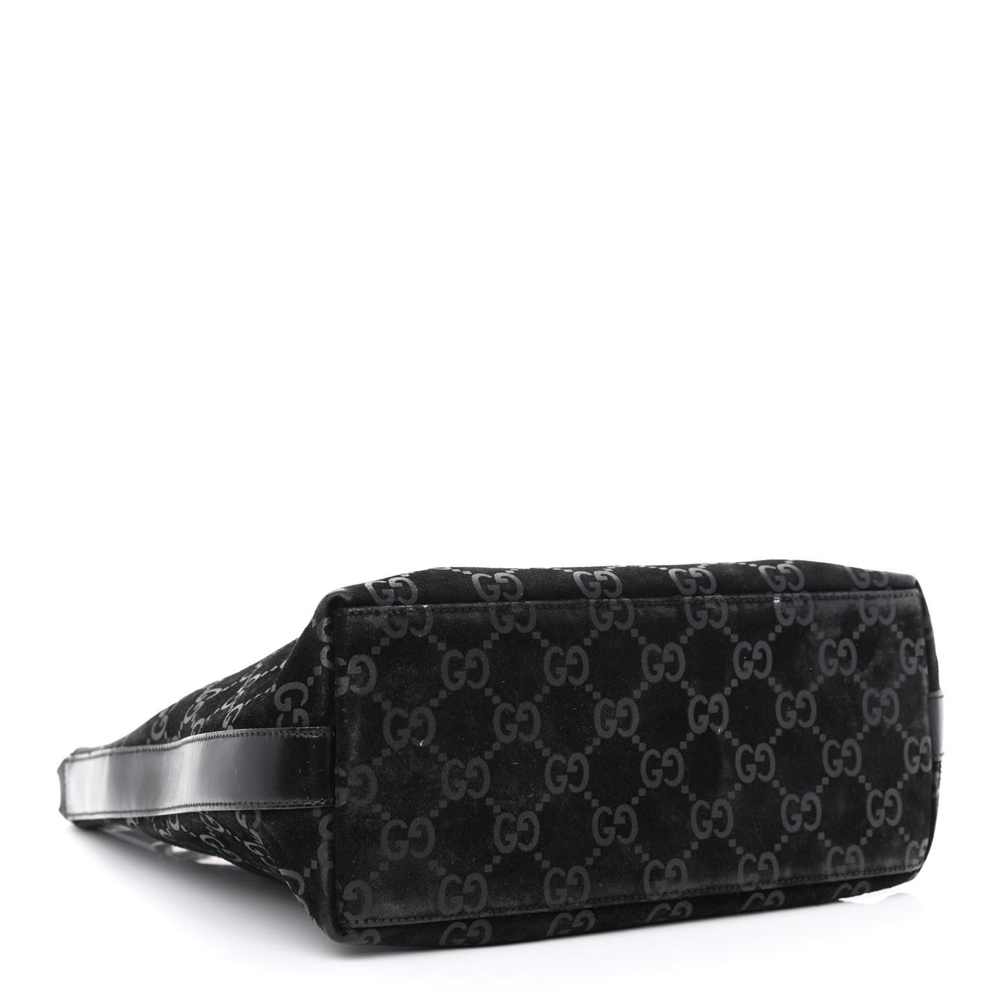 Suede Monogram Hobo Black