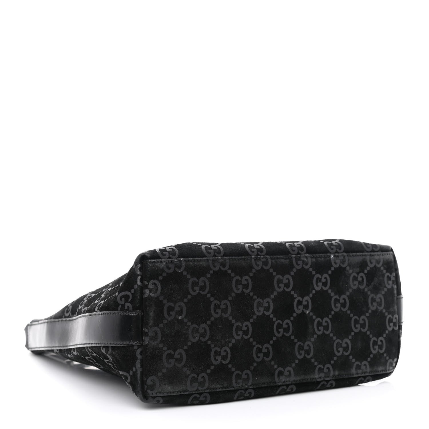 Gucci Suede Monogram Hobo Black 3 of 11