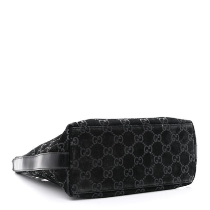 Gucci Suede Monogram Hobo Black 3 of 11