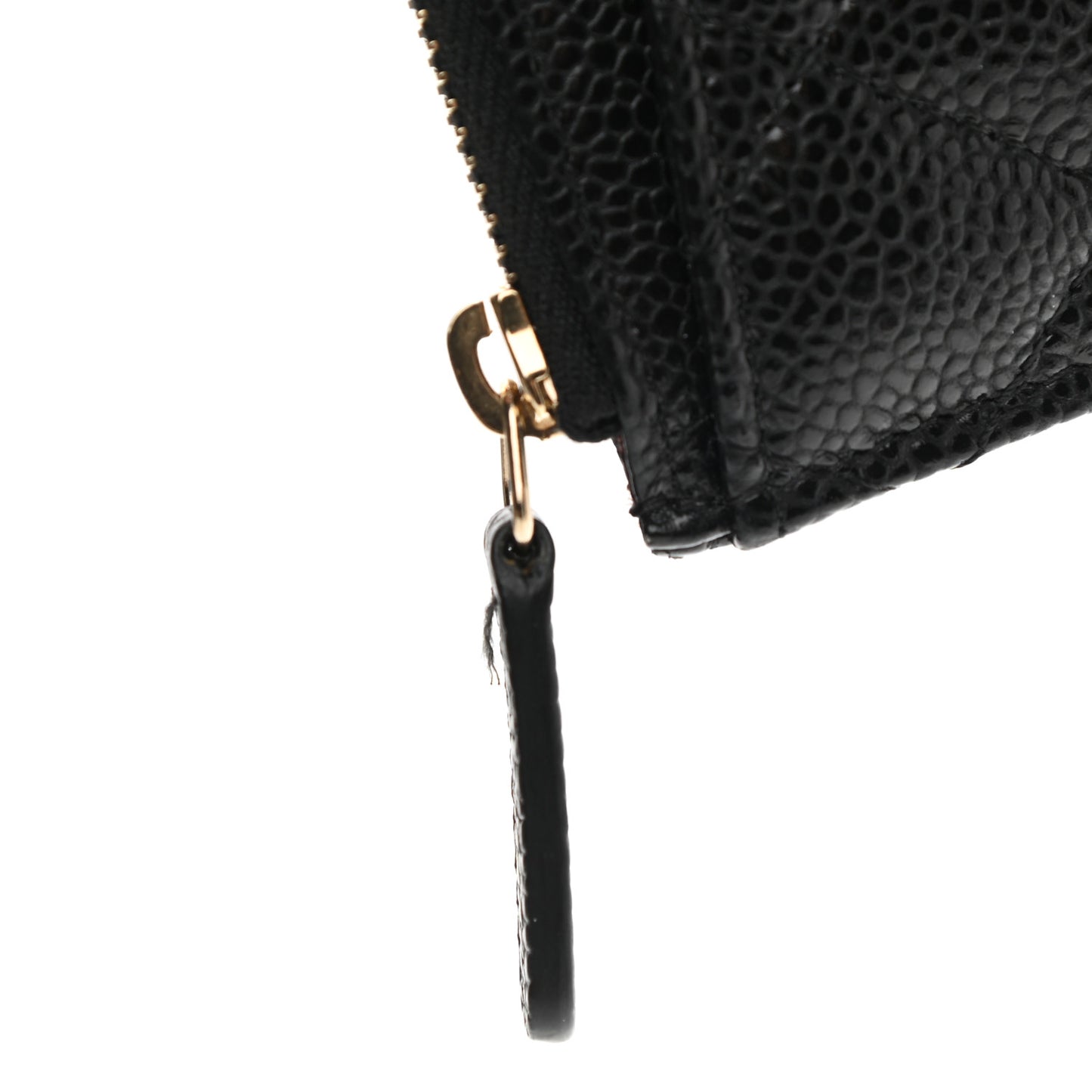 Caviar Quilted Classic Zip Pouch Black