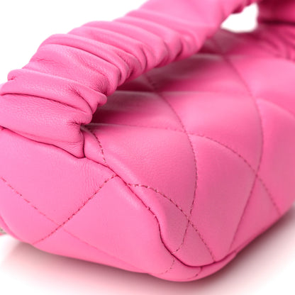 Chanel Lambskin Quilted Arm Coin Purse Pink 8 of 12