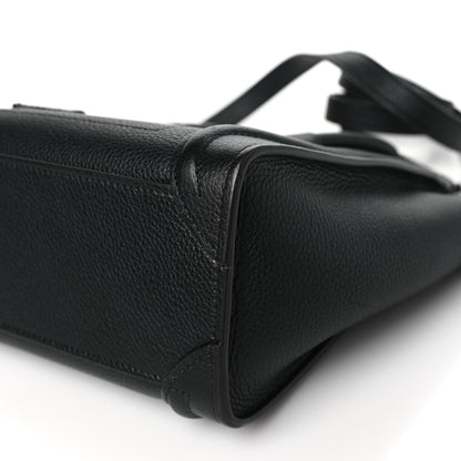 Celine Drummed Calfskin Nano Luggage Black 10 of 10