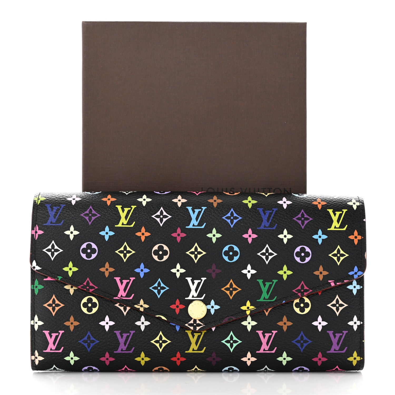 Louis Vuitton Monogram Multicolor Sarah Wallet NM Black Grenade 7 of 7