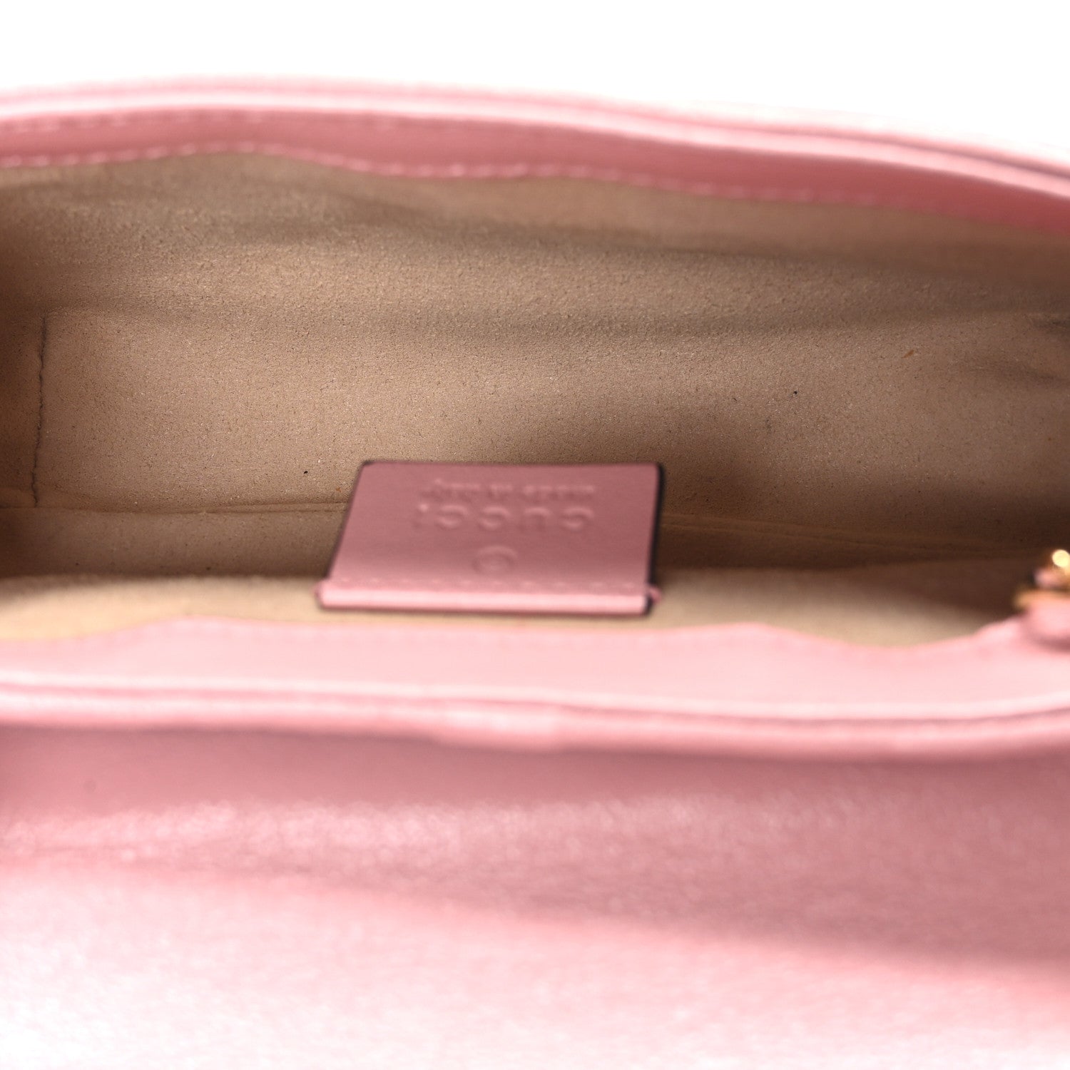 Gucci Azalea Calfskin Enamel Matelasse Diagonal Super Mini Torchon GG Marmont Shoulder Bag New Cherry Red Wild Rose 5 of 12