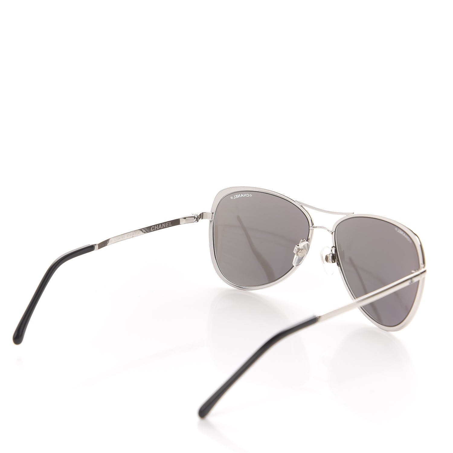 Chanel Mirrored Pilot Summer Sunglasses 4223 Silver 4 of 7