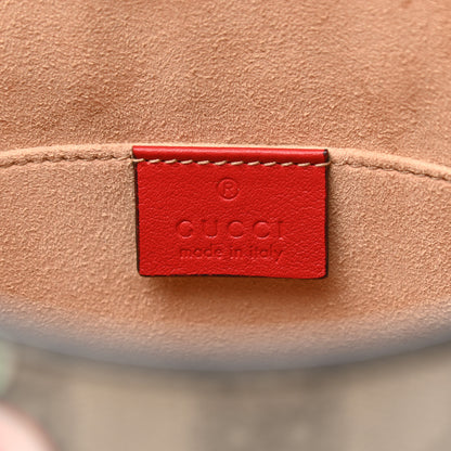 Gucci GG Supreme Monogram Apple Large Cosmetic Case Beige Multicolor Lobster Red 6 of 8