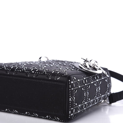Christian Dior Satin Crystal Cannage Mini Lady Dior Black 6 of 10