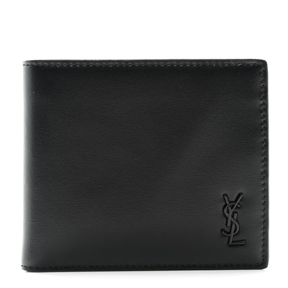 Saint Laurent Matte Calfskin Tiny Cassandre East West Wallet Black 1 of 7