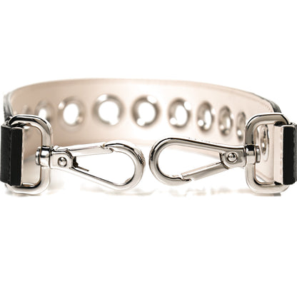Fendi Vitello Liberty Grommet Bi-Color Mini Strap You Black Camelia 4 of 5
