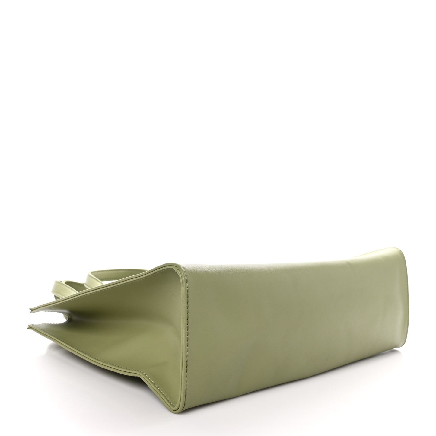 Vegan Leather Medium Shopping Bag Drab