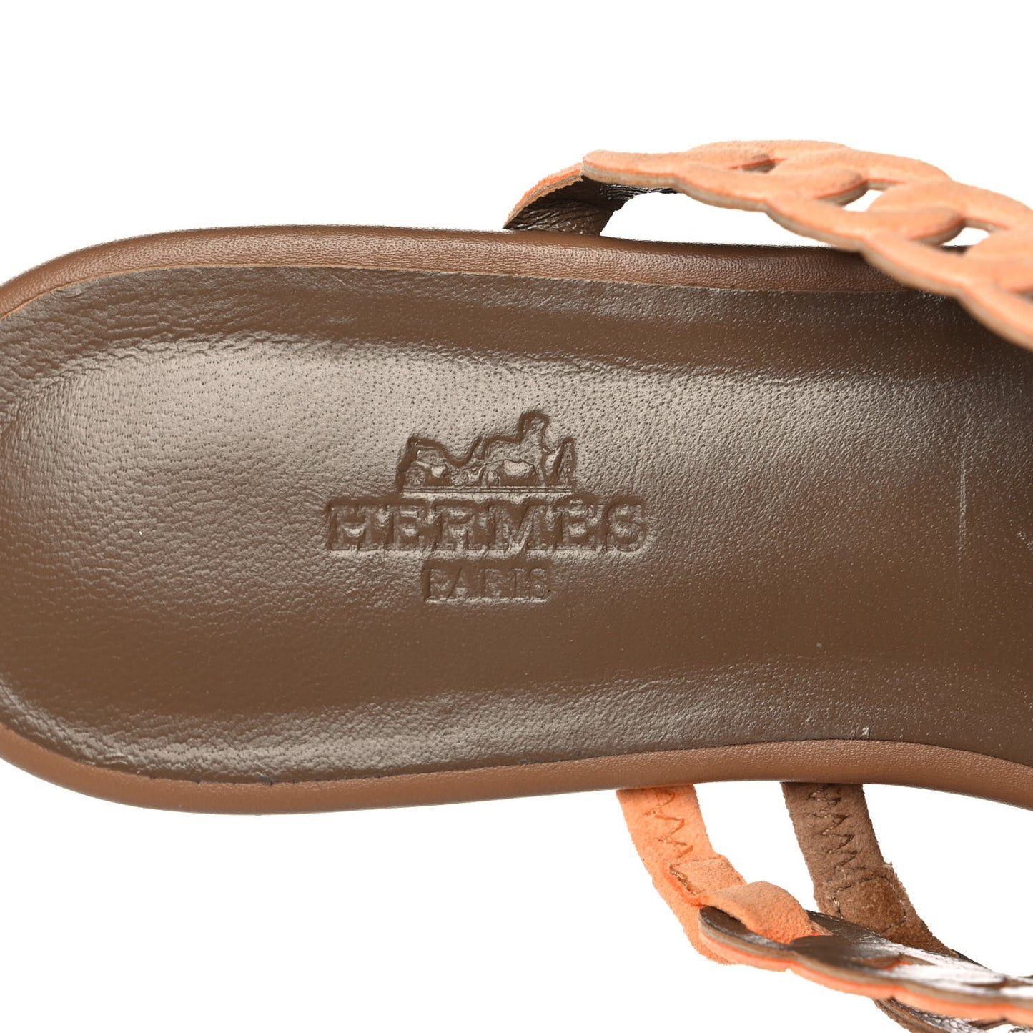 Suede Chaine d'Ancre Nude Sandals 36