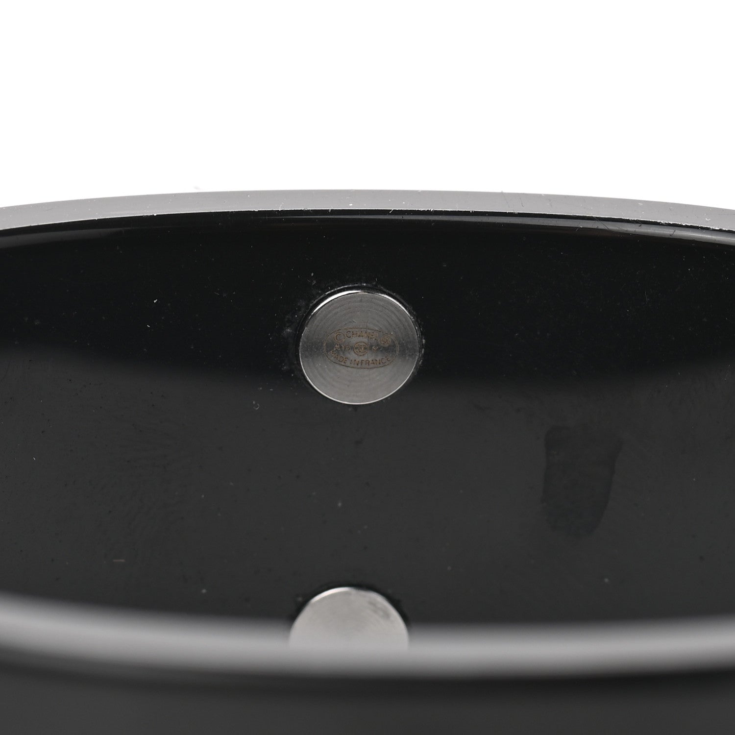 Chanel Resin Enamel Pearl CC Cuff Black 3 of 3