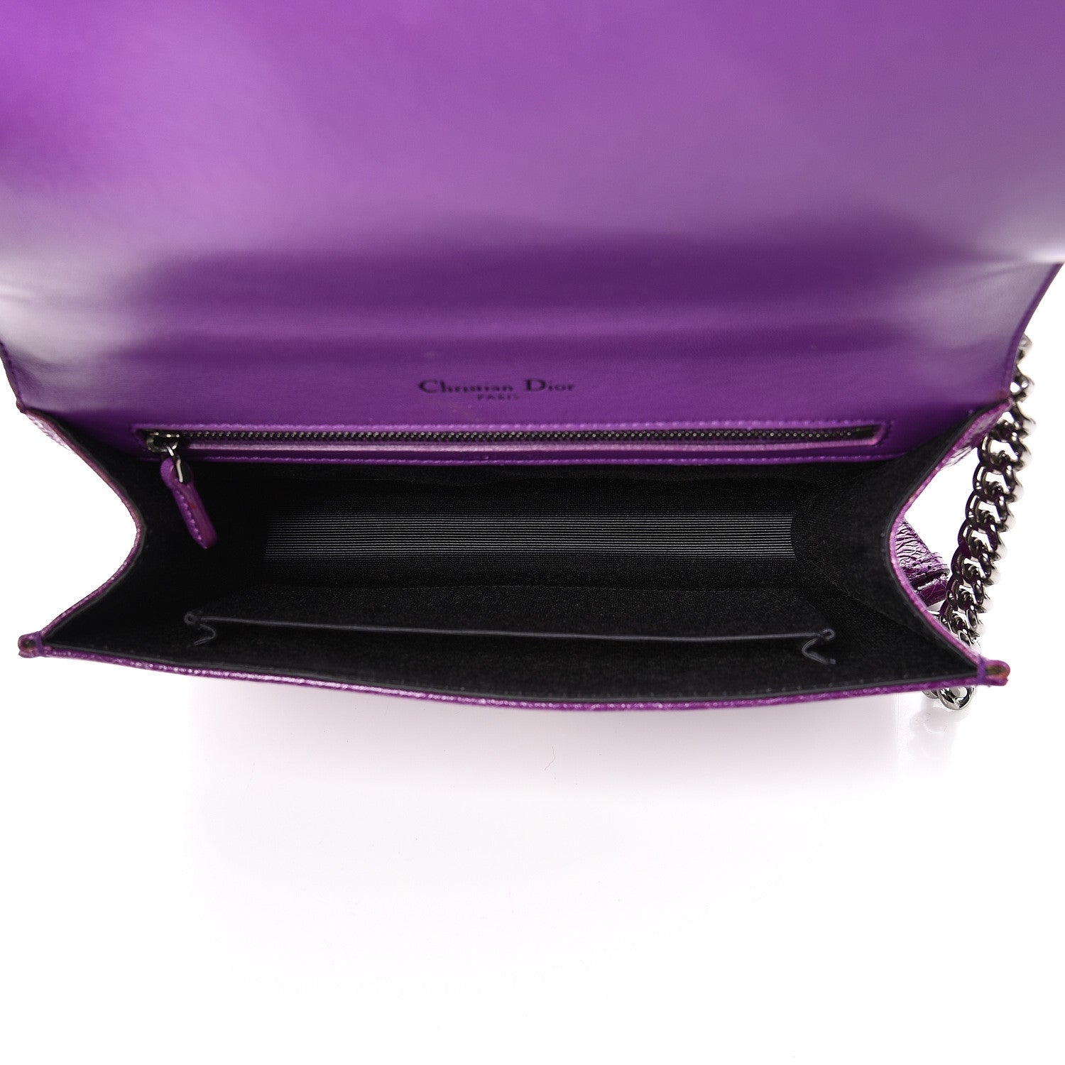 Christian Dior Ceramic Effect Deerskin Medium Diorama Flap Bag Purple 5 of 10