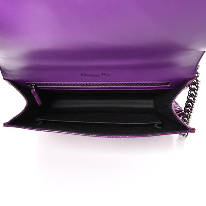 Christian Dior Ceramic Effect Deerskin Medium Diorama Flap Bag Purple 5 of 10