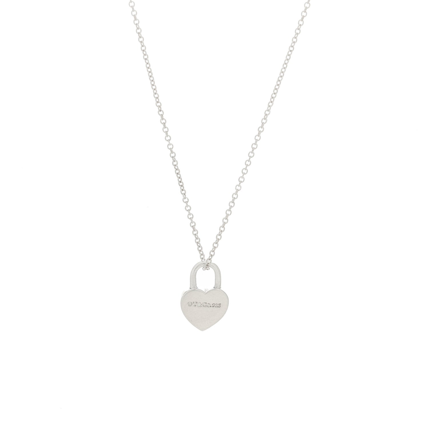 Tiffany Sterling Silver Return to Tiffany Heart Lock Pendant Necklace 4 of 6
