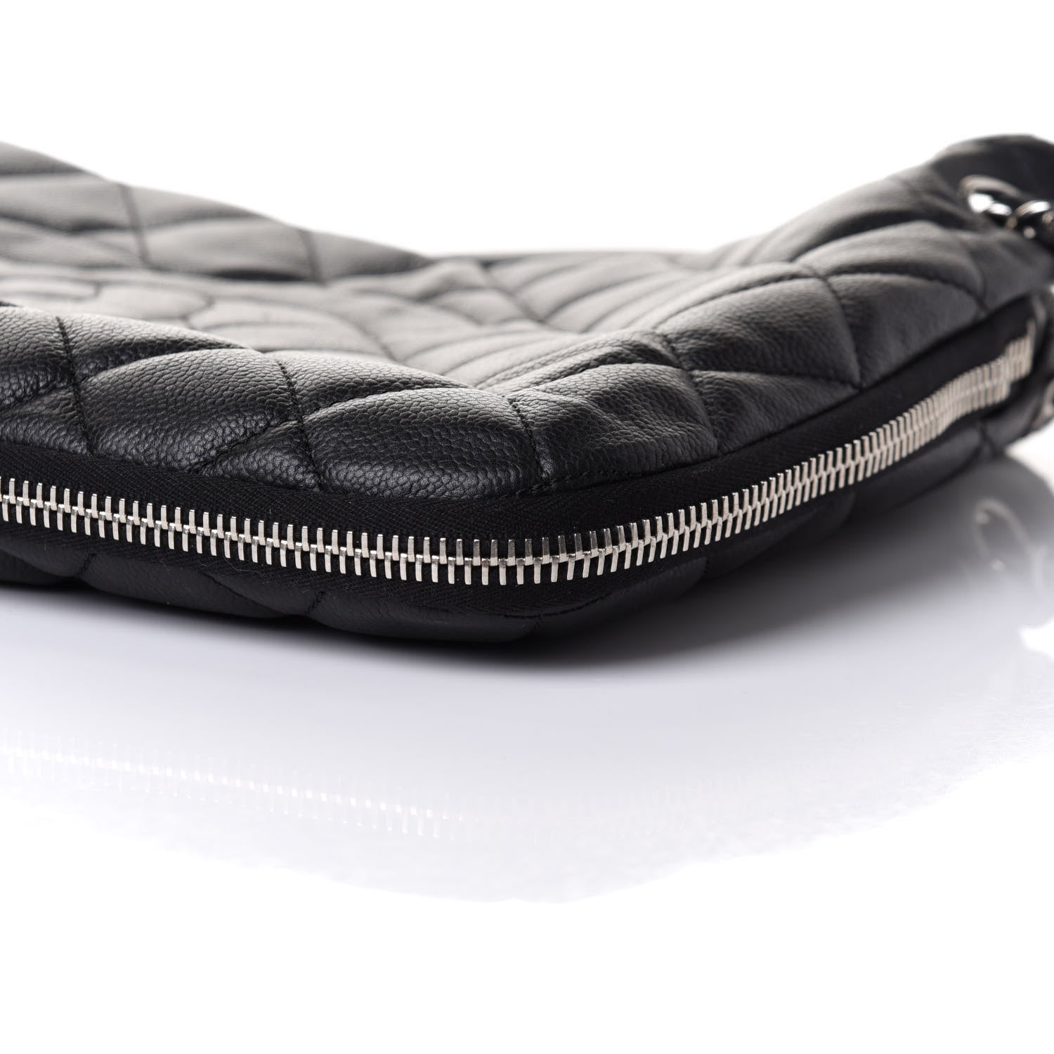 Chanel Caviar Quilted Expandable Zip Shoulder Bag Black 9 of 10