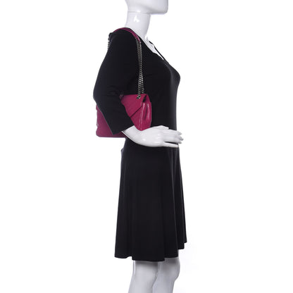 Saint Laurent Sheepskin Matelasse Chevron Medium Monogram Chain Bag Electric Pink 2 of 12