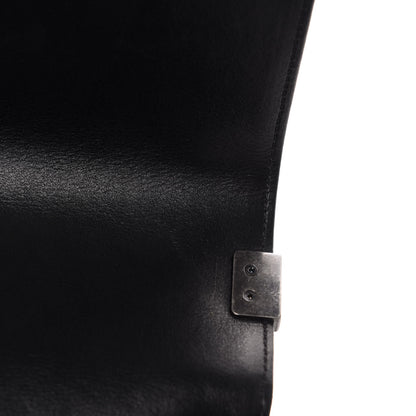 Chanel Metallic Calfskin Quilted New Medium Boy Flap Black 9 of 13