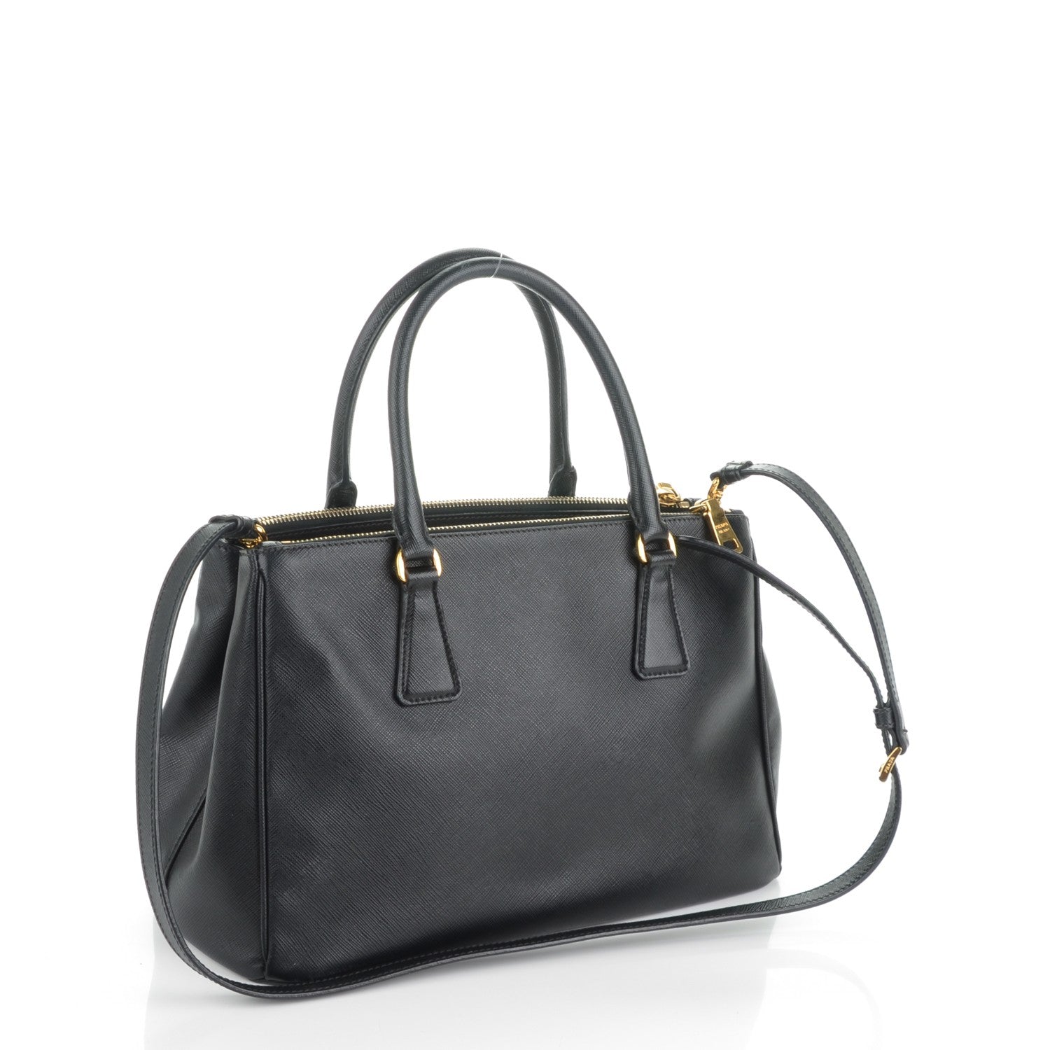 Prada Saffiano Small Galleria Double Zip Tote Black 3 of 8
