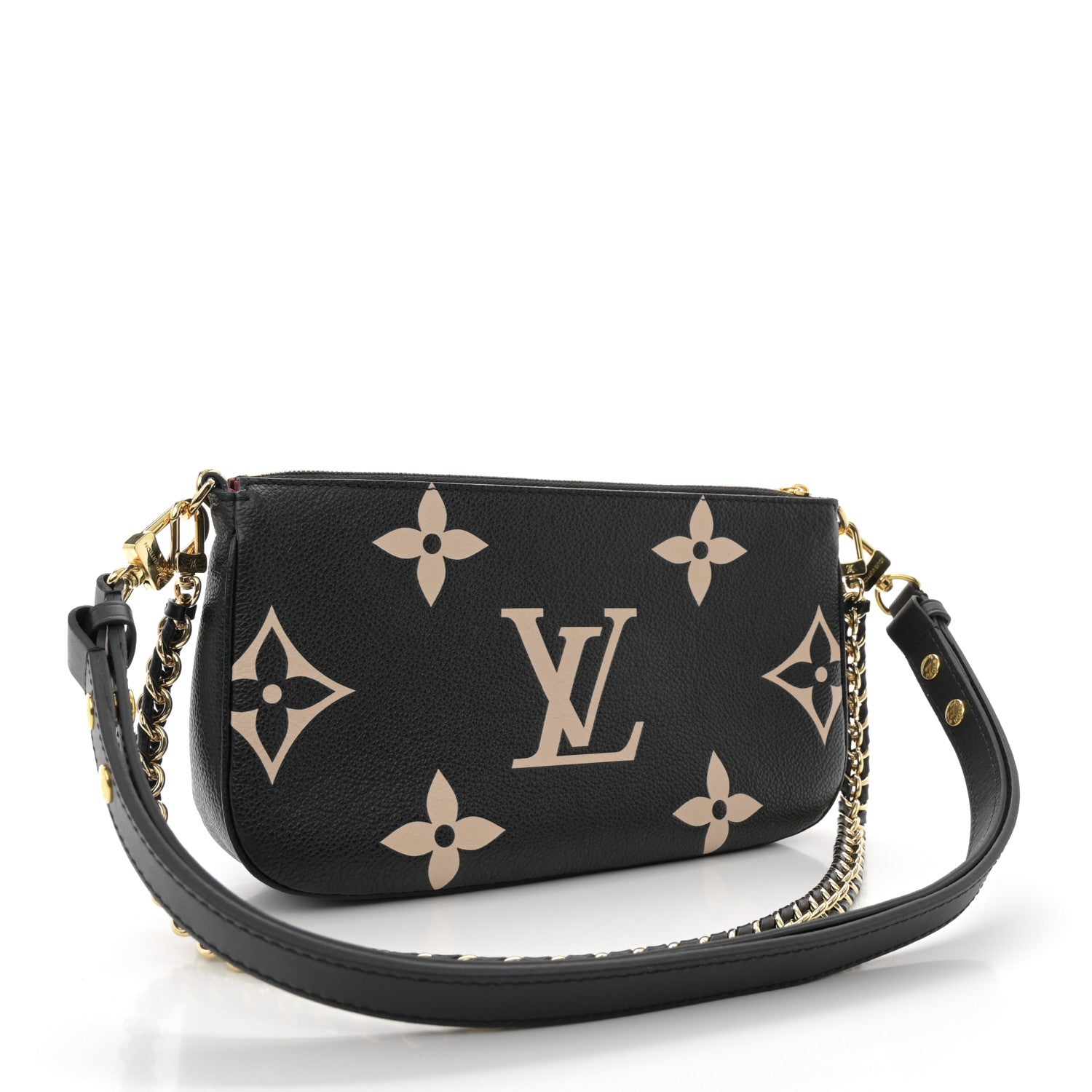 Louis Vuitton Empreinte Monogram Giant Multi Pochette Accessories Black Beige 3 of 10