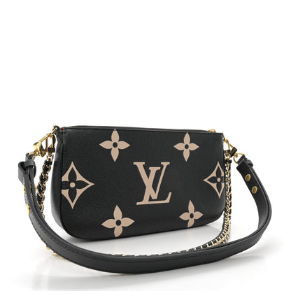 Louis Vuitton Empreinte Monogram Giant Multi Pochette Accessories Black Beige 3 of 10