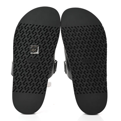 Hermes Calfskin Womens Chypre Sandals 39 Black 6 of 15