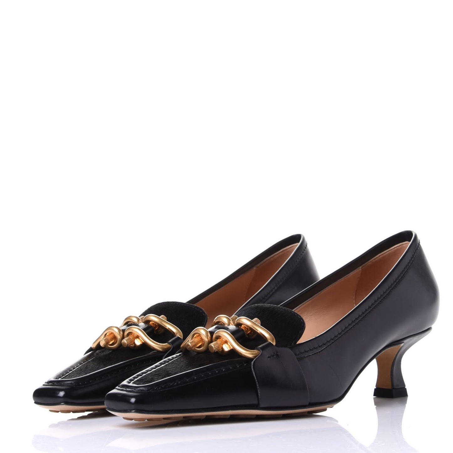 Nappa Calf Hair Madame Pumps 37 Black