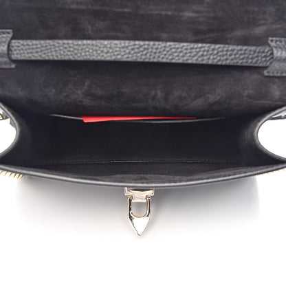 Valentino Garavani Pebbled Calfskin Medium Rockstud Flip Lock Crossbody Bag Black 5 of 9