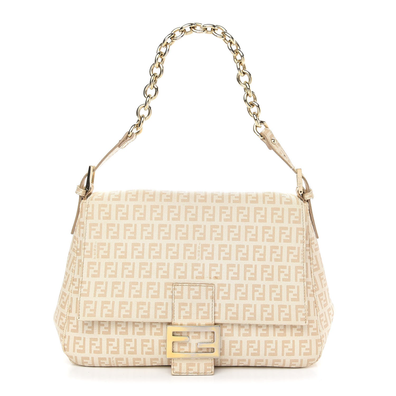 Fendi Zucchino Spalmati Forever Mama Baguette Crema Ecru 1 of 12