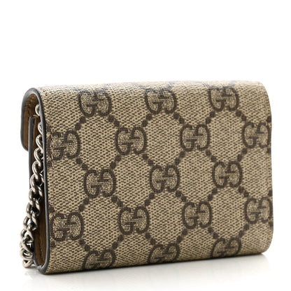 Gucci GG Supreme Monogram Dionysus Coin Purse Taupe 3 of 9