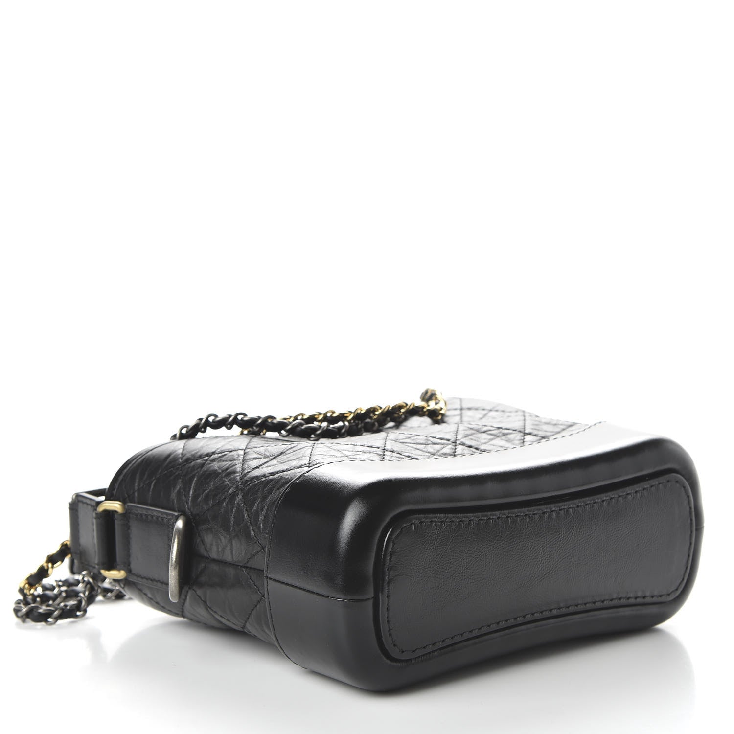 Chanel Aged Calfskin Quilted Small Gabrielle Hobo Black 4 of 10