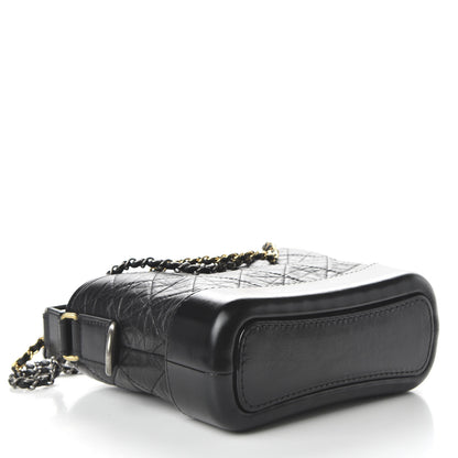 Chanel Aged Calfskin Quilted Small Gabrielle Hobo Black 4 of 10