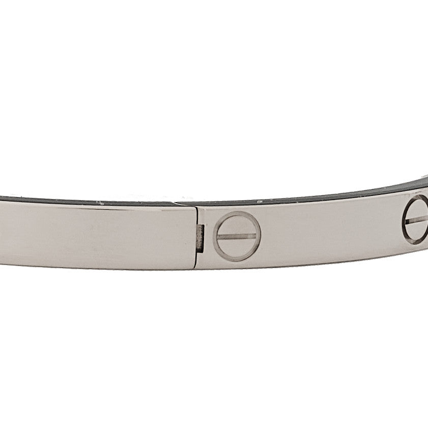 Cartier 18K White Gold Small LOVE Bracelet 16 6 of 7